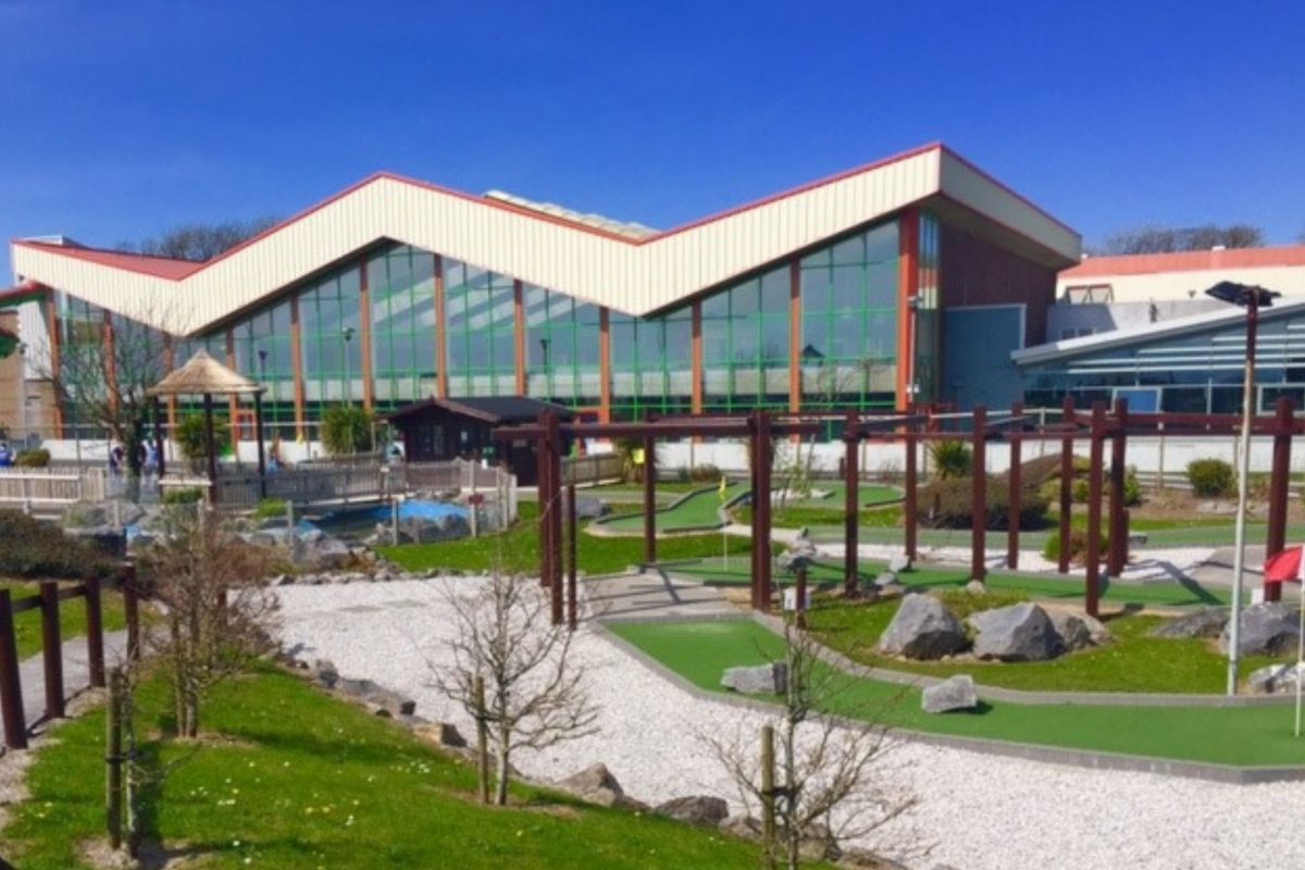 Leisureland in Salthill, Galway, with a modern leisure complex and outdoor mini-golf course. A popular family attraction offering swimming, amusements, and activities just a short walk from nearby hotels.
